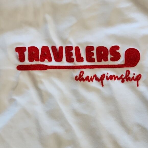 Ellsworth + Ivey Elle Sweatshirt, Travelers Championship, White/Red, Size S - Picture 2 of 8